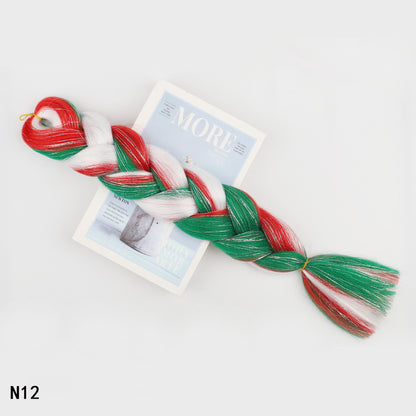 Gradient Gold Thread Braided Hair Extensions