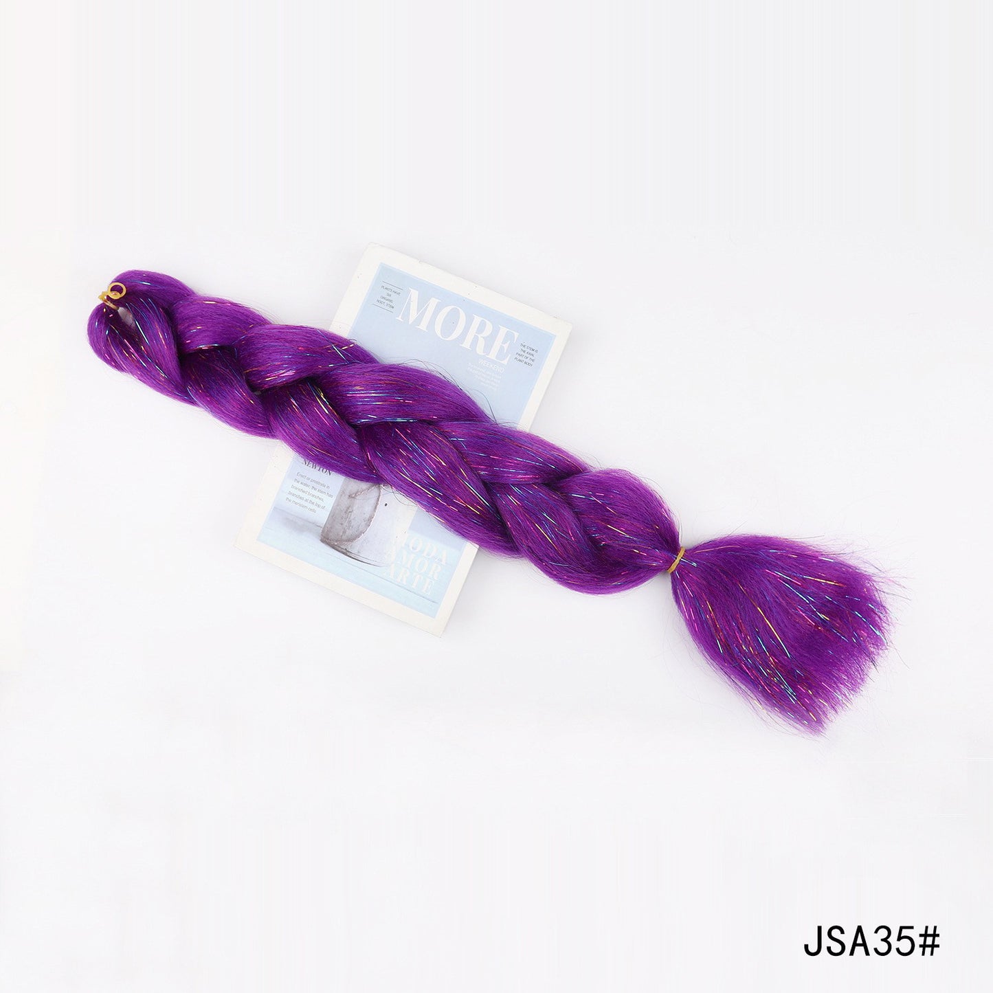Gradient Gold Thread Braided Hair Extensions