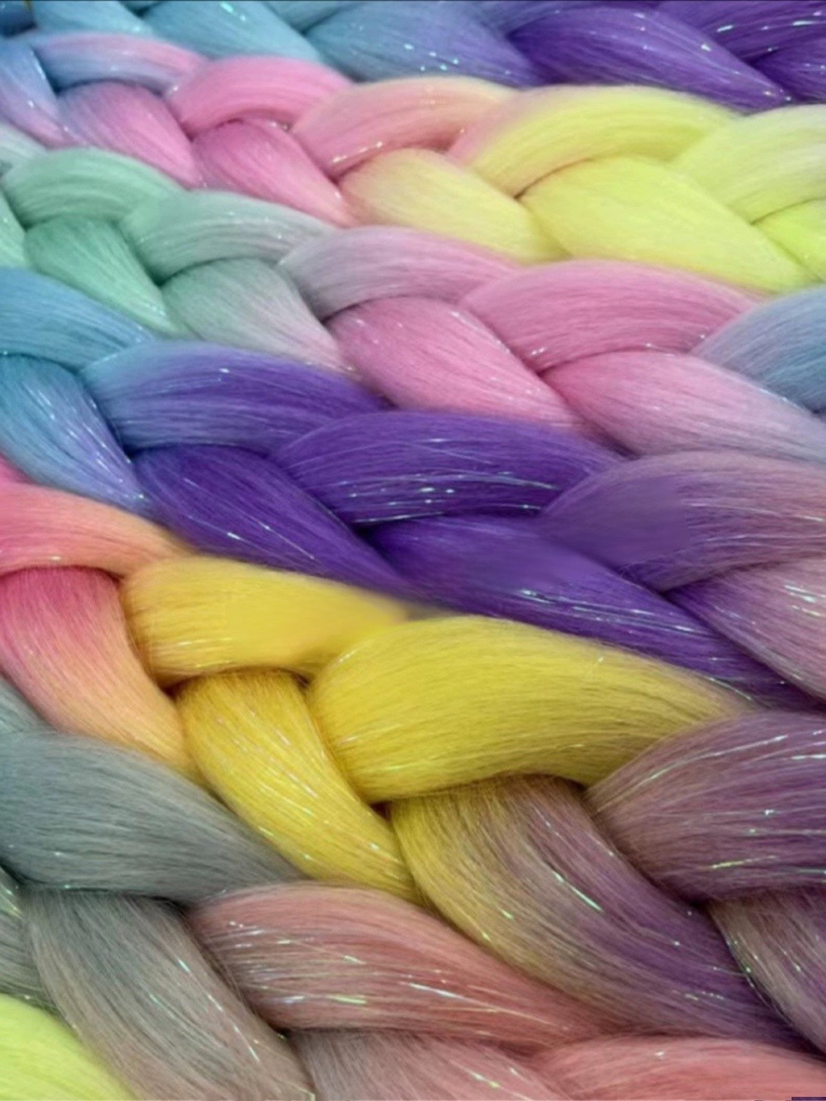 Gradient Gold Thread Braided Hair Extensions