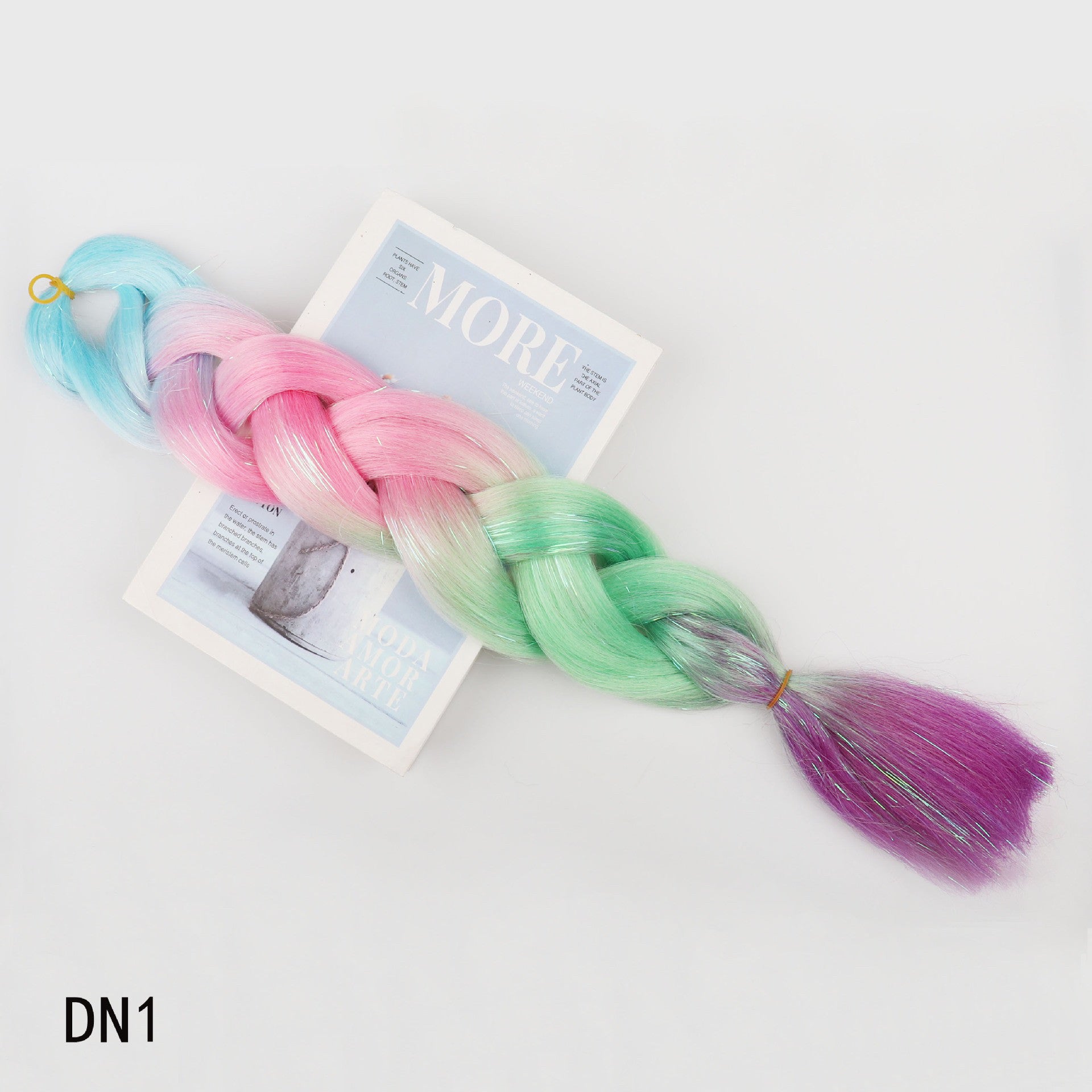 Gradient Gold Thread Braided Hair Extensions