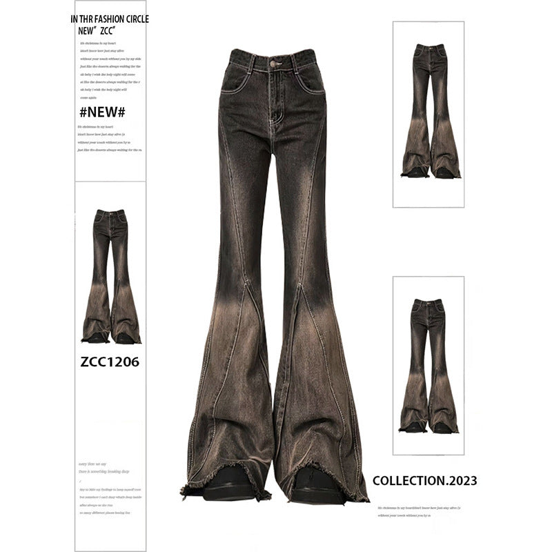 Gradient High Waist Straight Leg Jeans