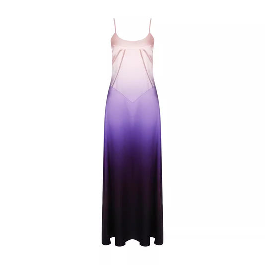 Gradient strappy dress long dress