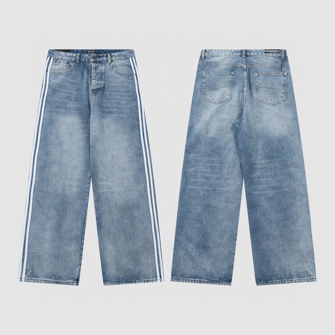 Gradient Washed Denim Trousers