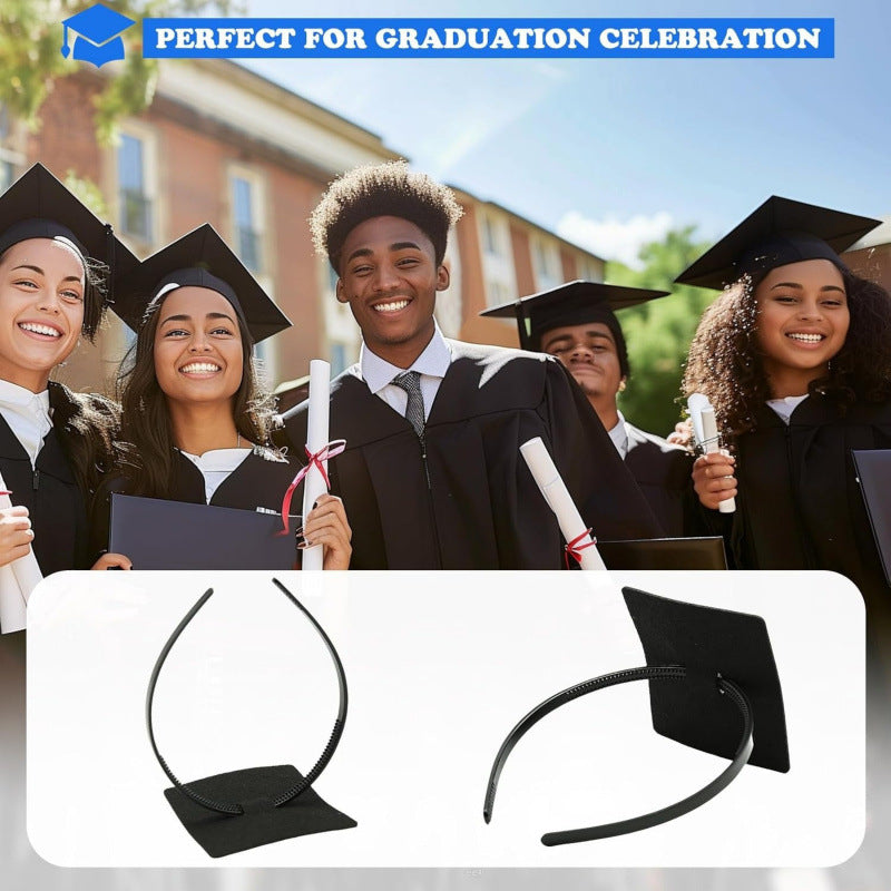 Graduation Cap Hair Hoop with Anti-Drop Design