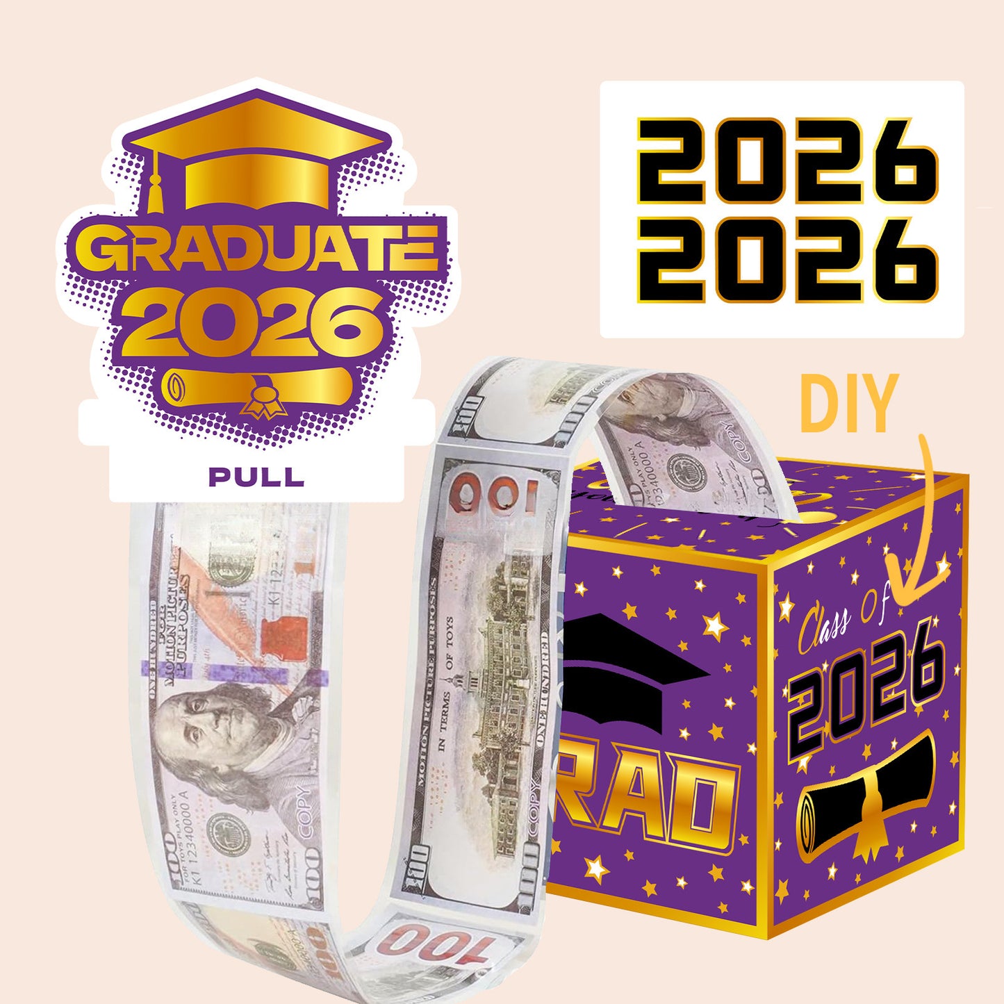 Graduation Money Folding Gift Box