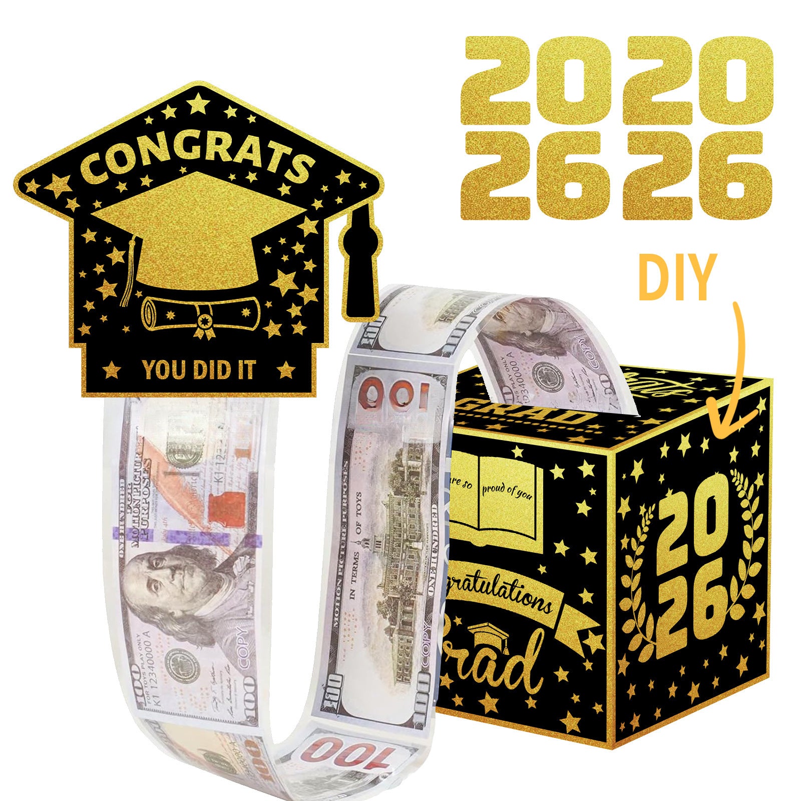 Graduation Money Folding Gift Box