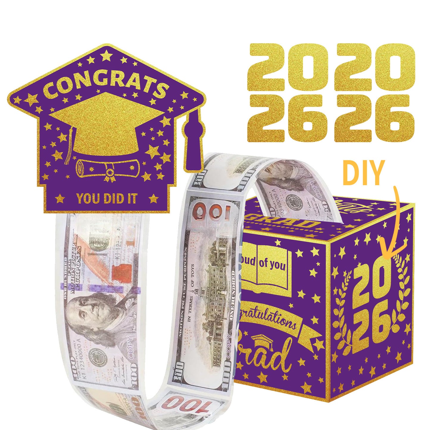 Graduation Money Folding Gift Box