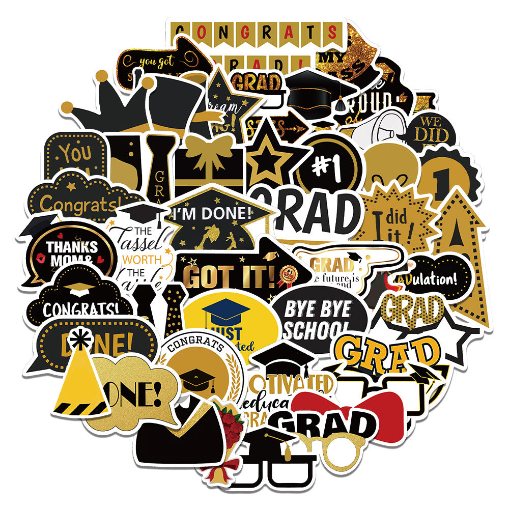 Graduation Themed PVC Stickers