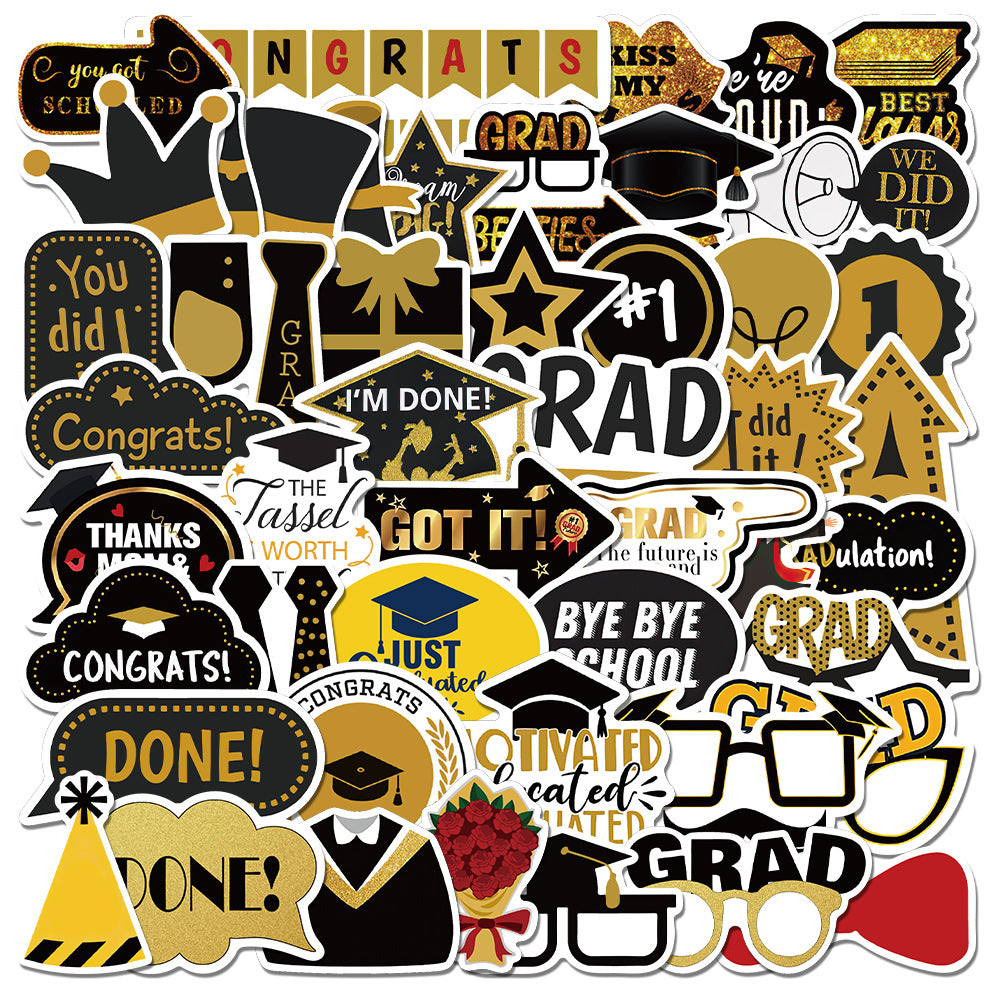 Graduation Themed PVC Stickers