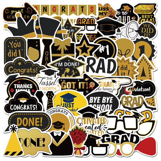 Graduation Themed PVC Stickers