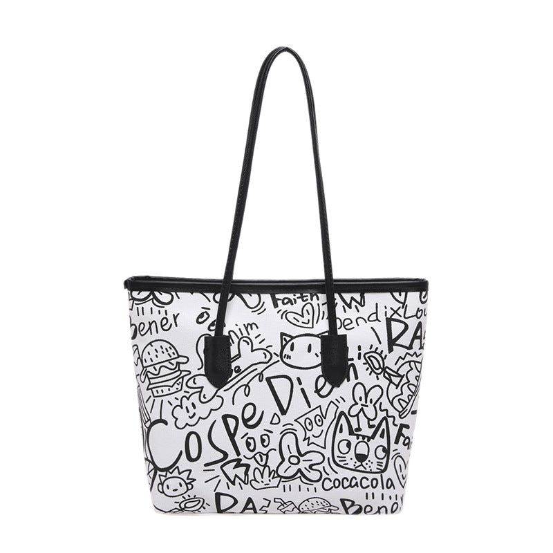 Graffiti Design Large Capacity Tote Bag