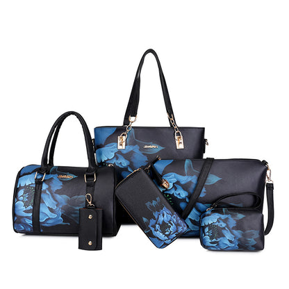 Graffiti Print PU Crossbody Bag Set