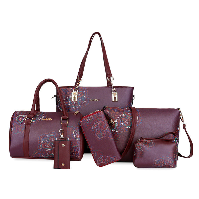 Graffiti Print PU Crossbody Bag Set