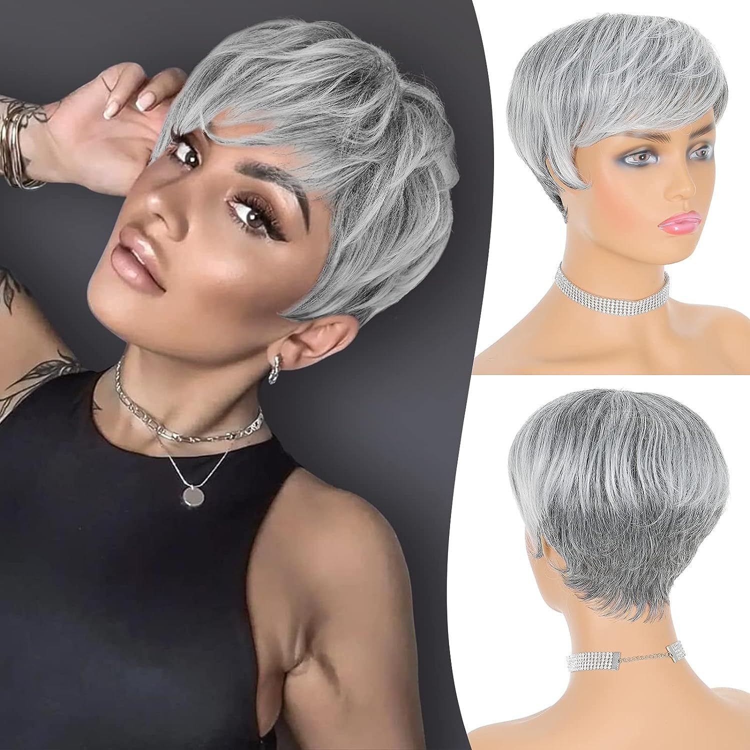 Grandma's grayish-brown wig