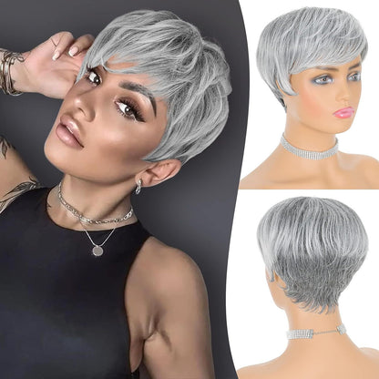 Grandma's grayish-brown wig