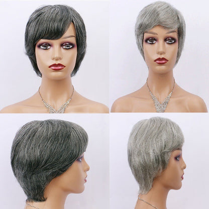 Grandma's grayish-brown wig
