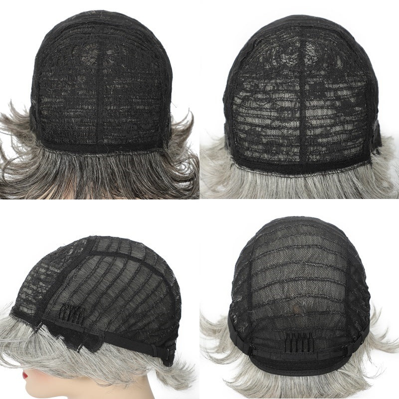 Grandma's grayish-brown wig