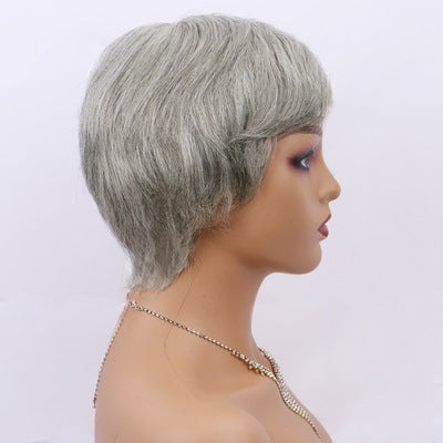 Grandma's grayish-brown wig