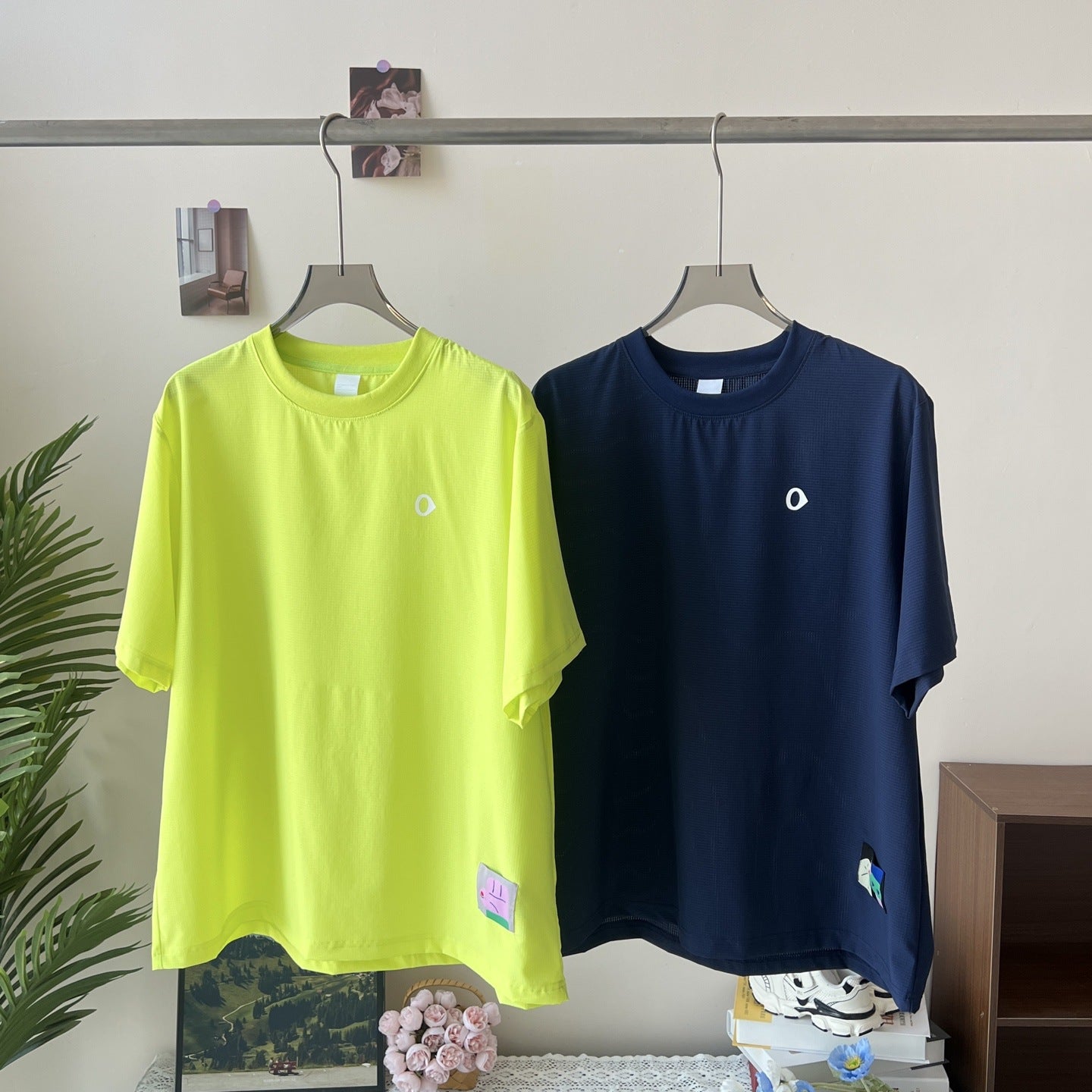 Graphic woven short-sleeved T-shirt
