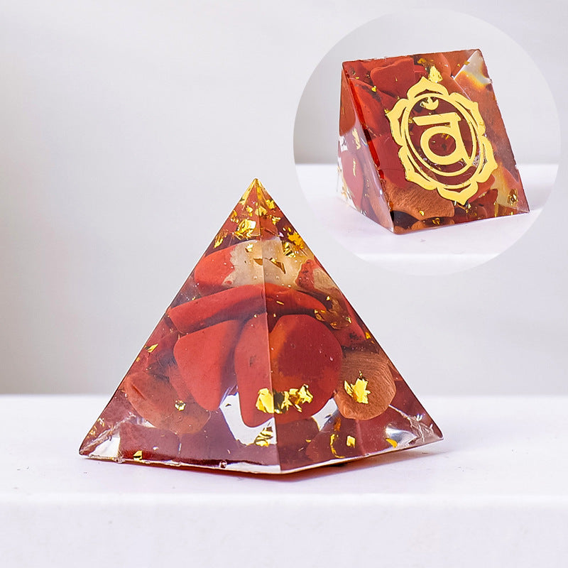 Gravel Resin Pyramid Ornament