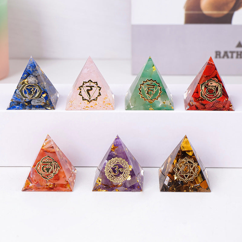 Gravel Resin Pyramid Ornament
