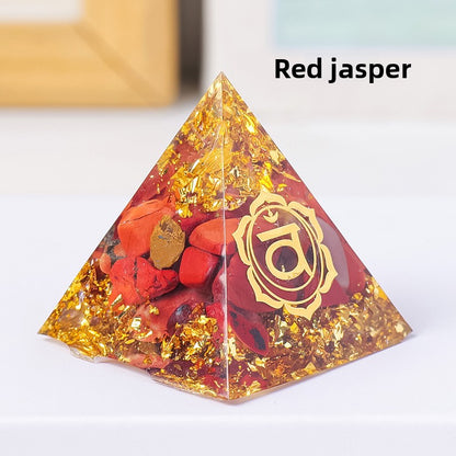 Gravel Resin Pyramid Ornament