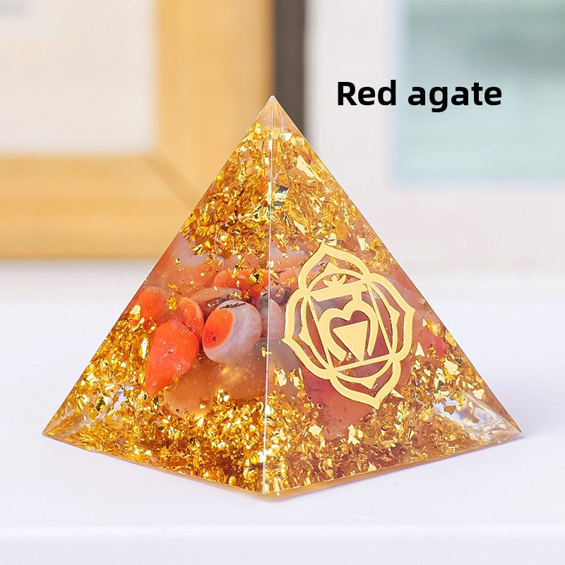 Gravel Resin Pyramid Ornament
