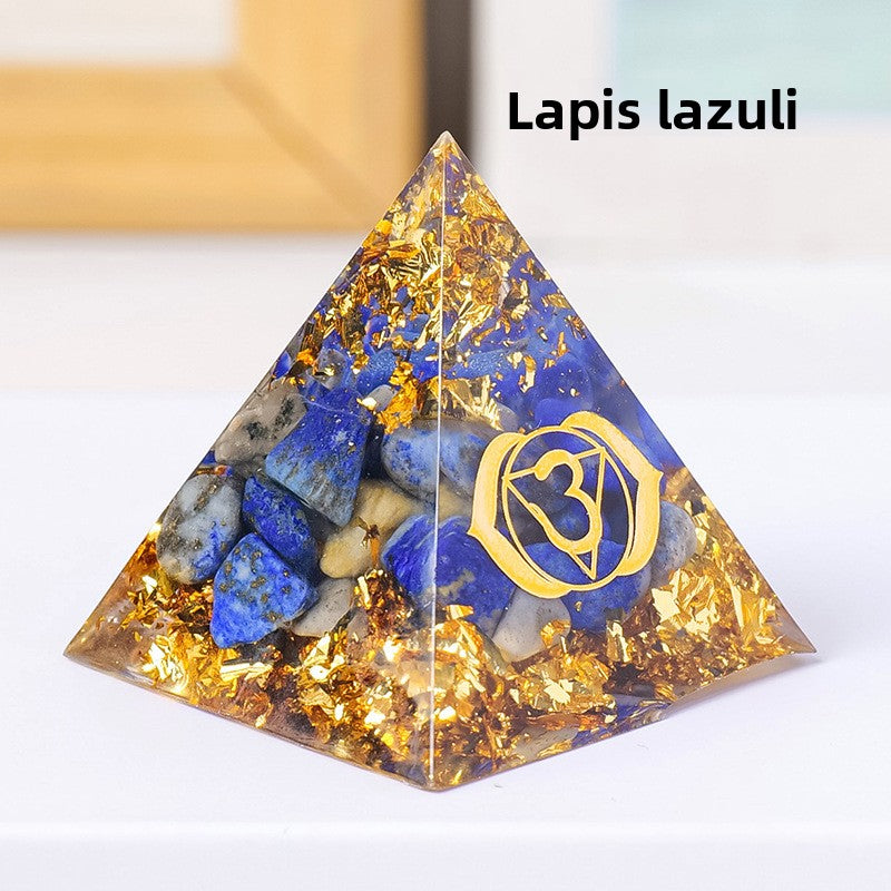 Gravel Resin Pyramid Ornament