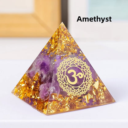 Gravel Resin Pyramid Ornament