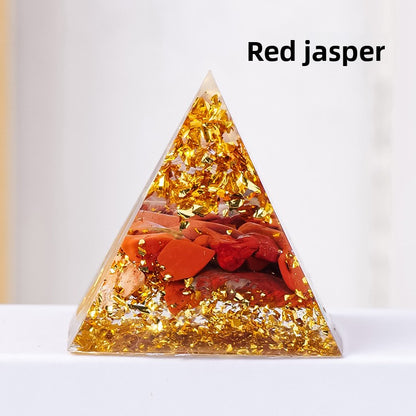 Gravel Resin Pyramid Ornament