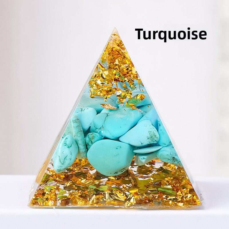 Gravel Resin Pyramid Ornament