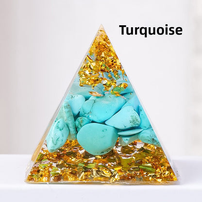 Gravel Resin Pyramid Ornament