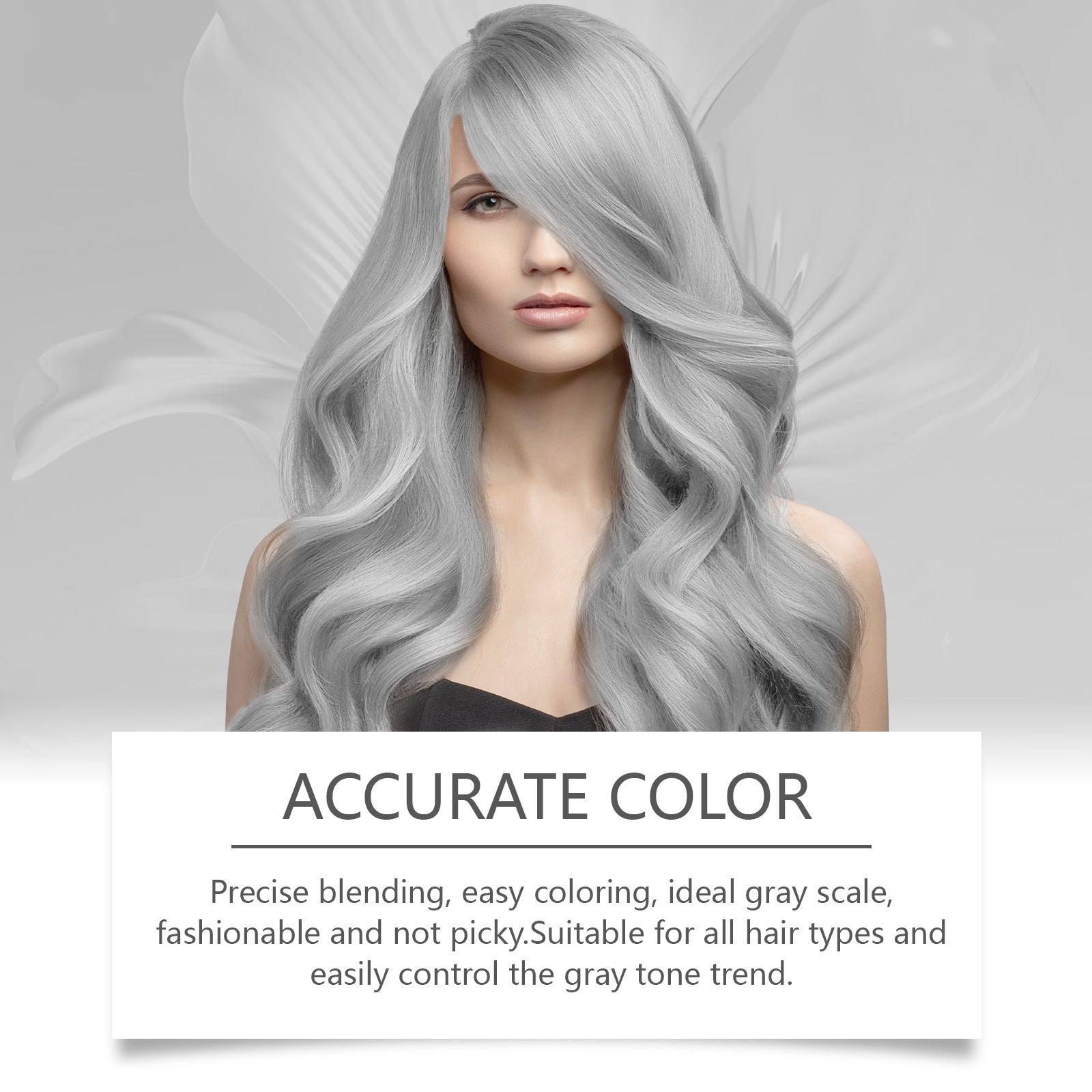 Gray hair color cream with nourishing formula
