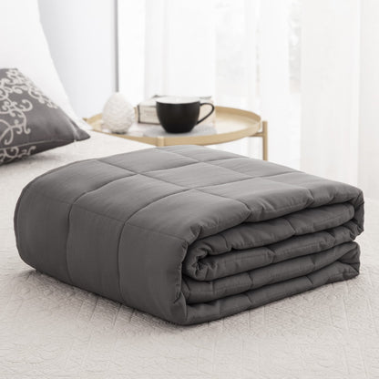 Gray Large Checkered Weighted Blanket