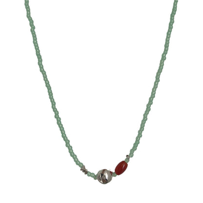 Green beaded necklace