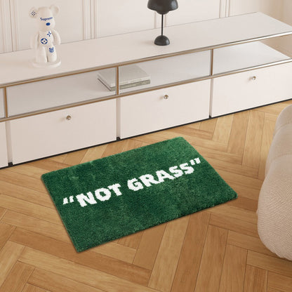 Green Letter Flocking Carpet