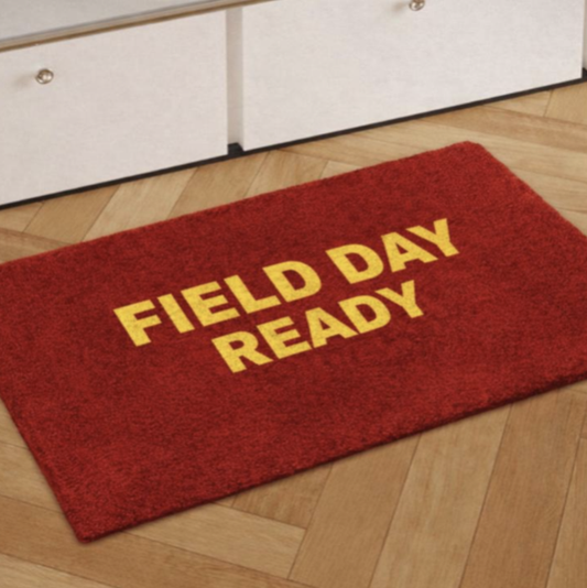 Green Letter Flocking Carpet