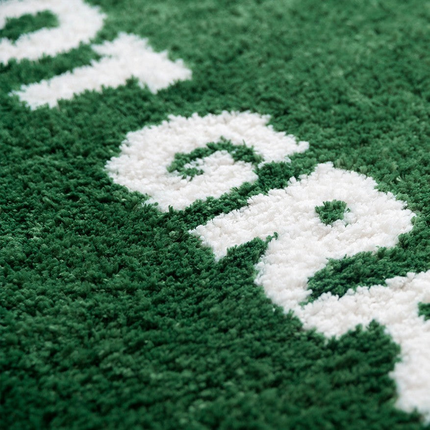Green Letter Flocking Carpet