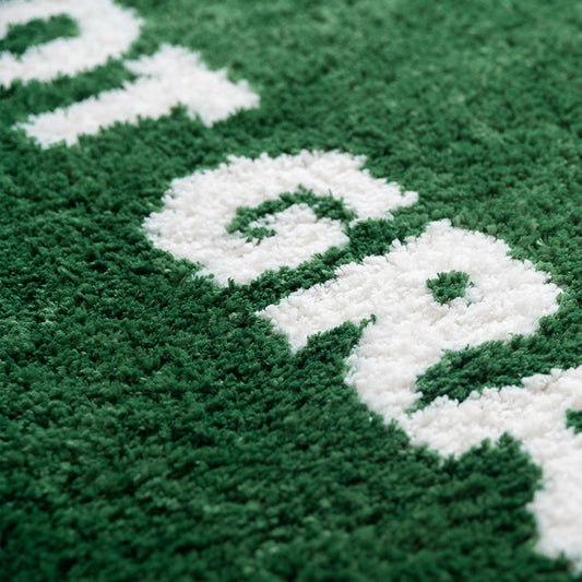Green Letter Flocking Carpet