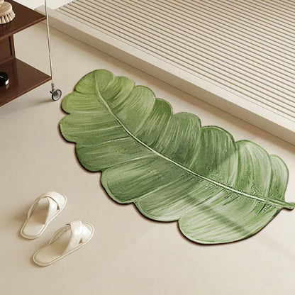 Green plant bathroom floor MATS