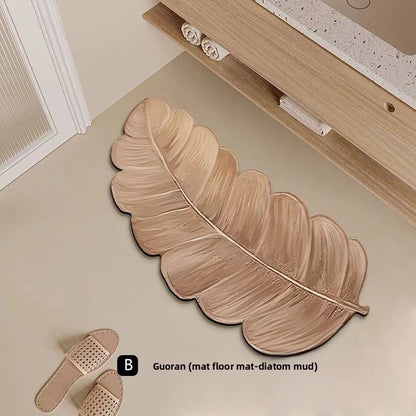 Green plant bathroom floor MATS