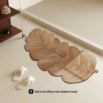 Green plant bathroom floor MATS
