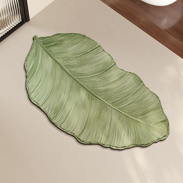 Green plant bathroom floor MATS