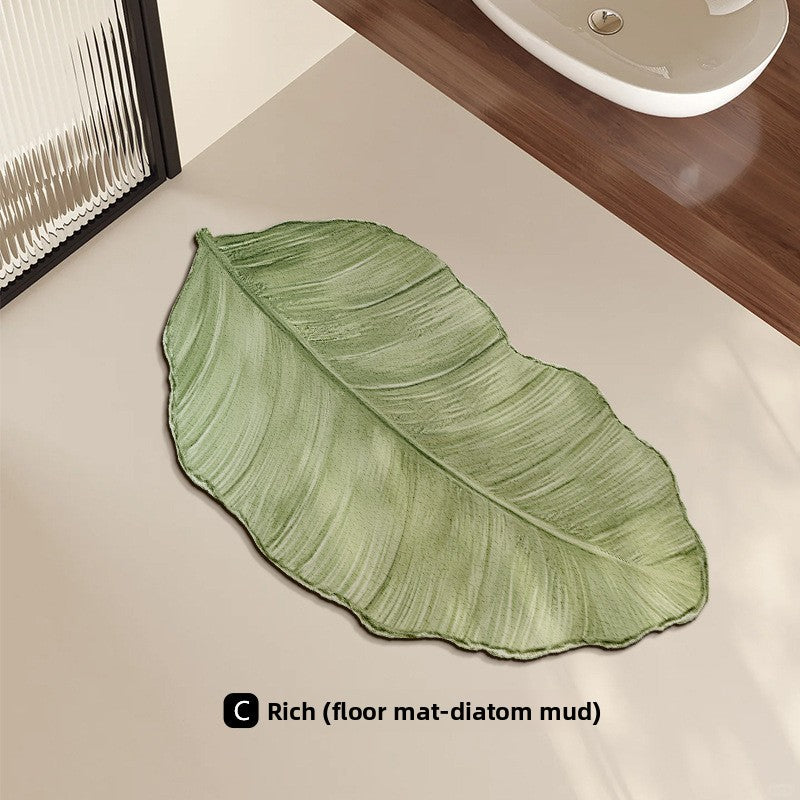 Green plant bathroom floor MATS