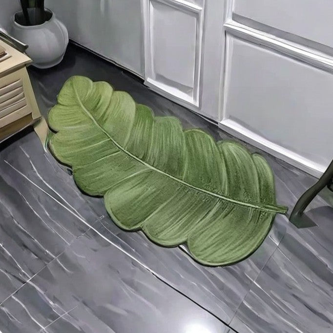 Green plant bathroom floor MATS