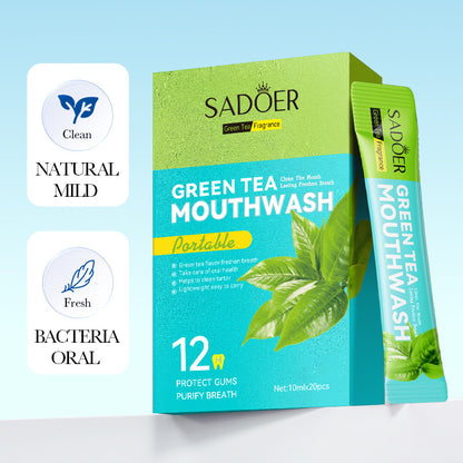 Green Tea Fresh Breath Mouthwash Strips
