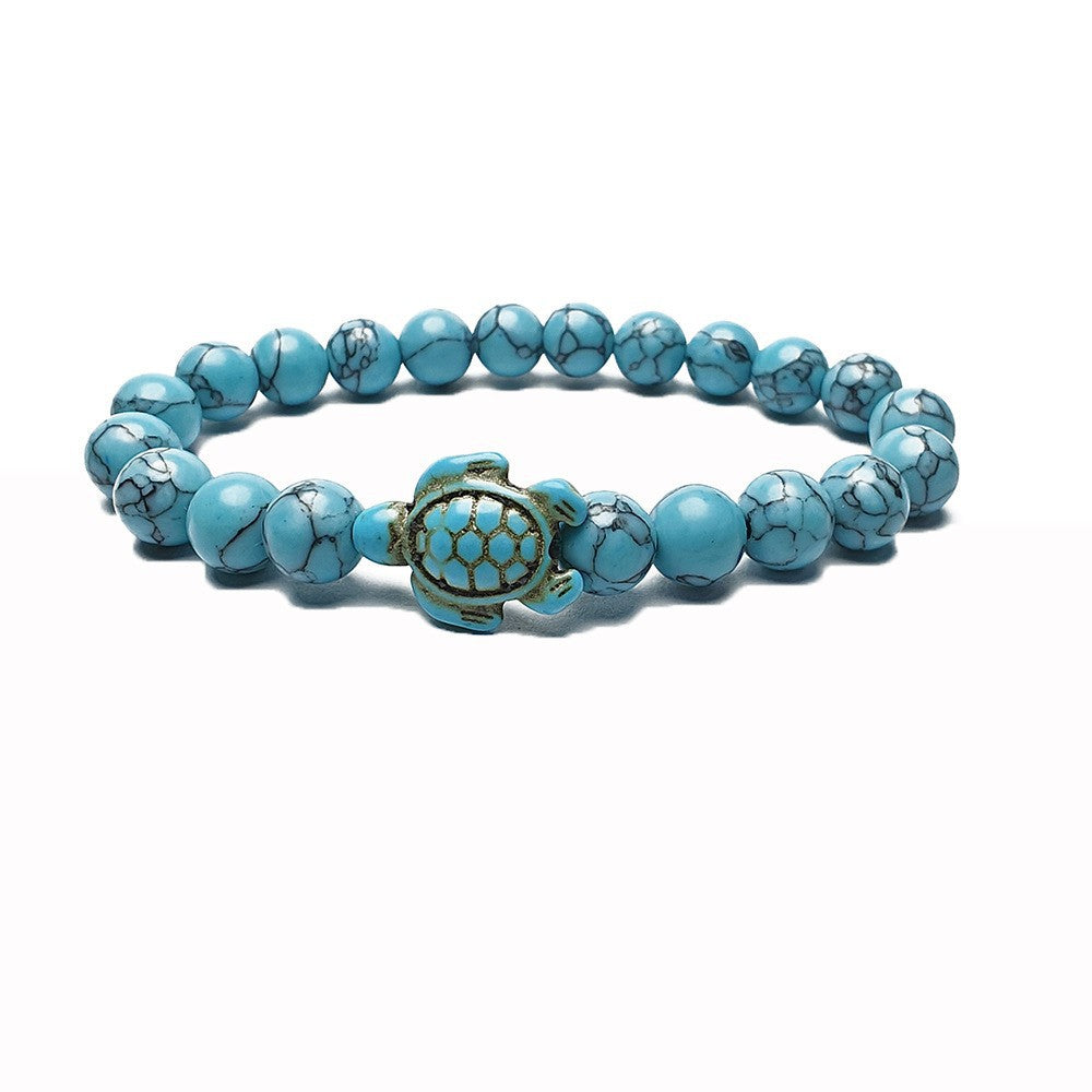 Green turquoise elastic bracelet