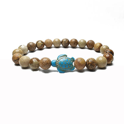 Green turquoise elastic bracelet