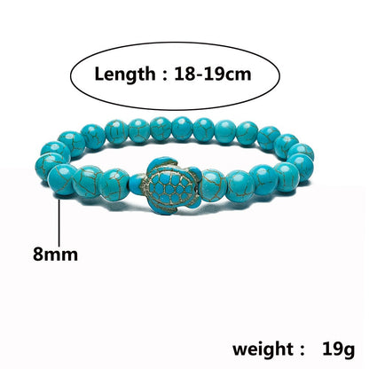 Green turquoise elastic bracelet