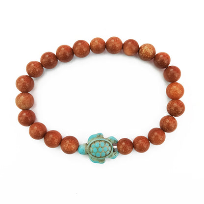 Green turquoise elastic bracelet
